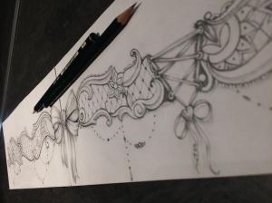 Sexy lace garter tattoo for woman by Maingriz.com