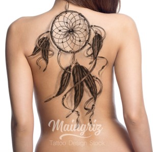 Dreamcatcher tattoo design for woman created by Maingriz.com